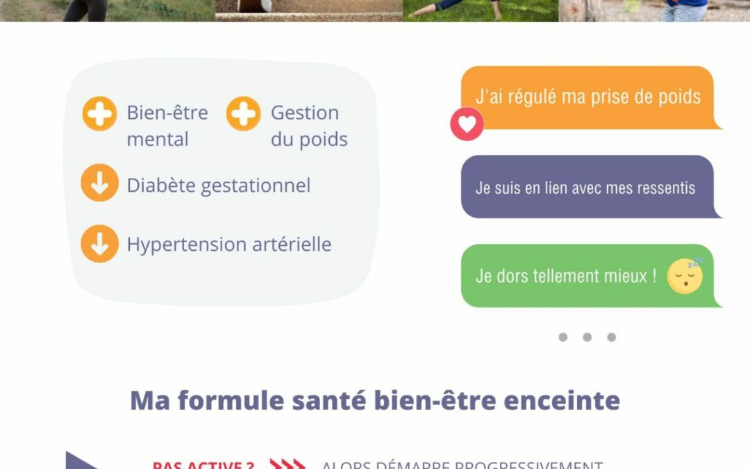 Affiche Activités physiques pour la femme enceinte