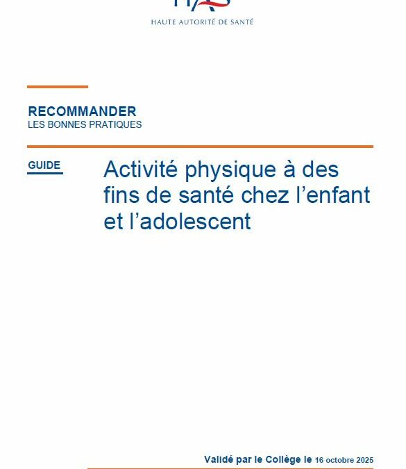 Activités physiques à des fins de santé chez l&rsquo;enfant et l&rsquo;adolescent