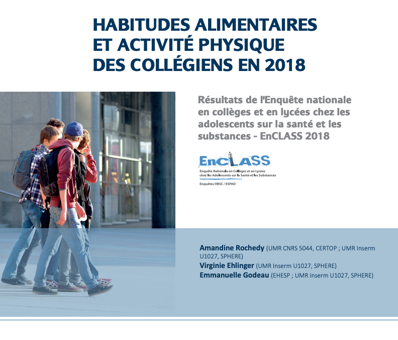 EnCLASS : Habitudes Alimentaires et Activité Physique des Collégiens (2018)