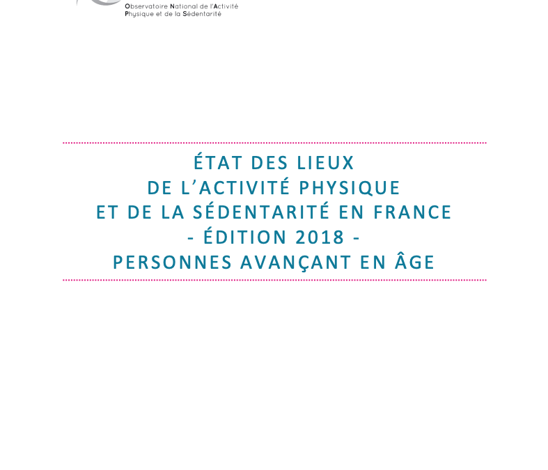 ONAPS : État des lieux de l’AP et de la sédentarité en France – 2018