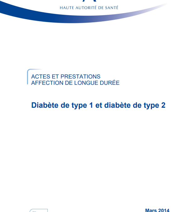 HAS: diabète de type 1 et diabète de type 2