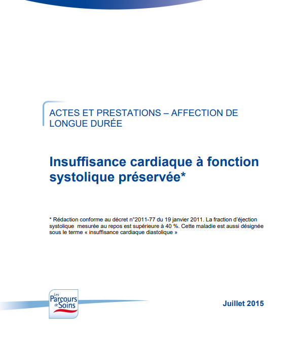 HAS: insuffisance cardiaque fonction systolique préservée