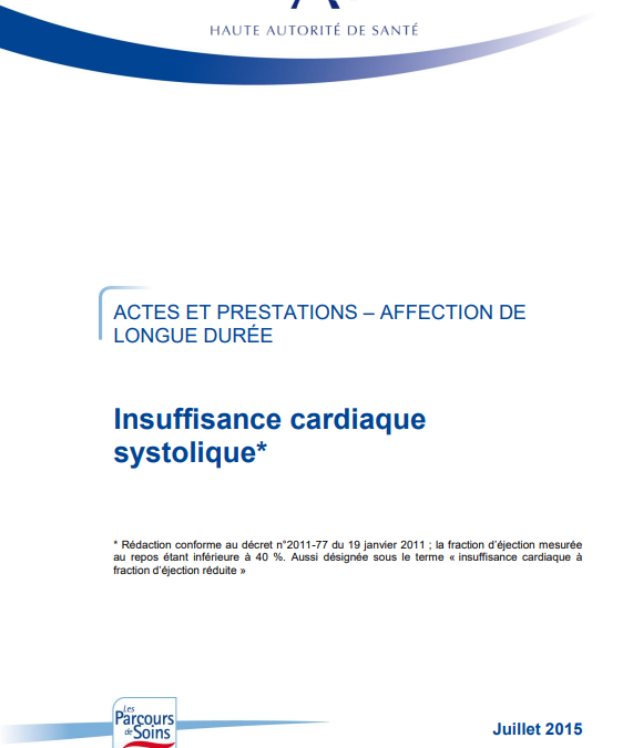 HAS: insuffisance cardiaque systolique