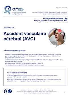 Accident Vasculaire Cérébral (AVC) et APA (fiche OM2S)