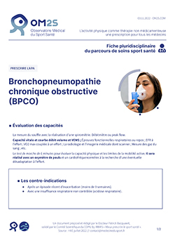 Bronchopneumopathie Chronique Obstructive (BPCO) et APA (fiche OM2S)