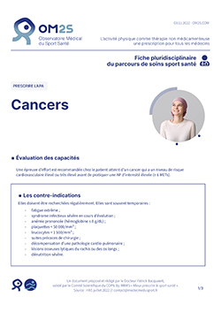 Cancers et APA (fiche OM2S)