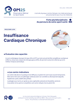Insuffisance Cardiaque Chronique et APA (fiche OM2S)