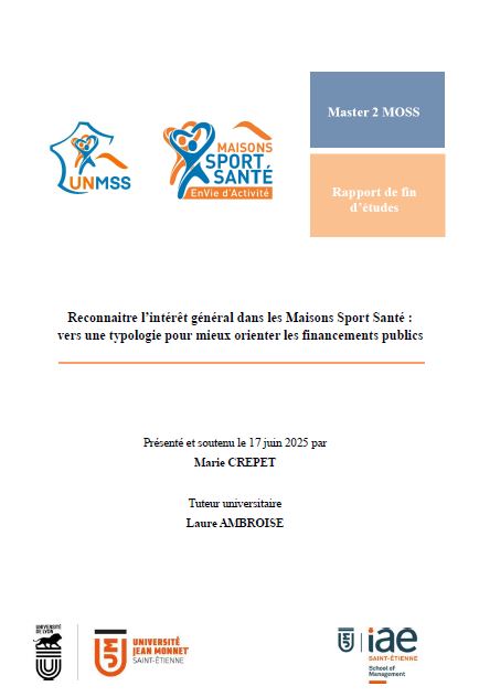 Reconnaitre l’intérêt général dans les Maisons Sport Santé : vers une typologie pour mieux orienter les financements publics
