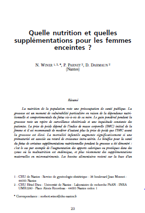 Quelle nutrition et quelles supplémentations pour les femmes enceintes ?