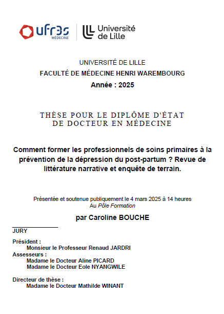 Comment former les professionnels de soins primaires à la prévention de la dépression du post-partum ?